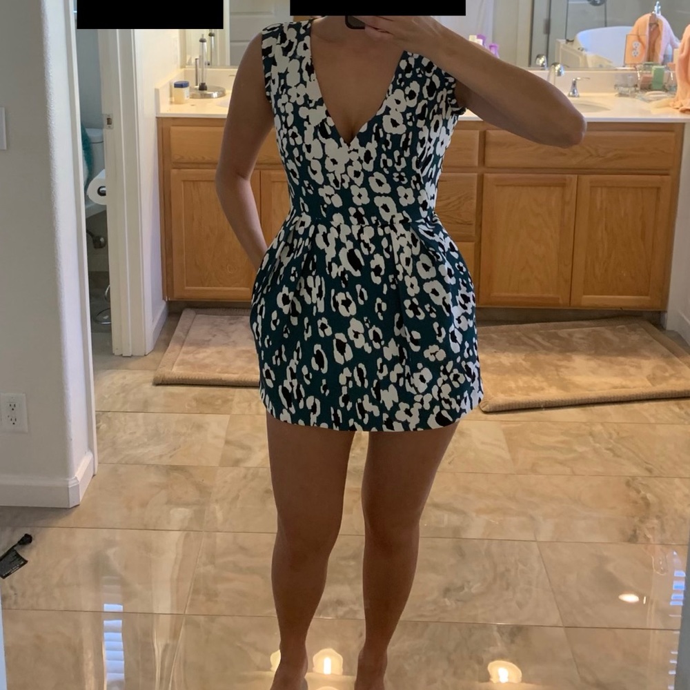 Zara leopard SKORT style romper - small